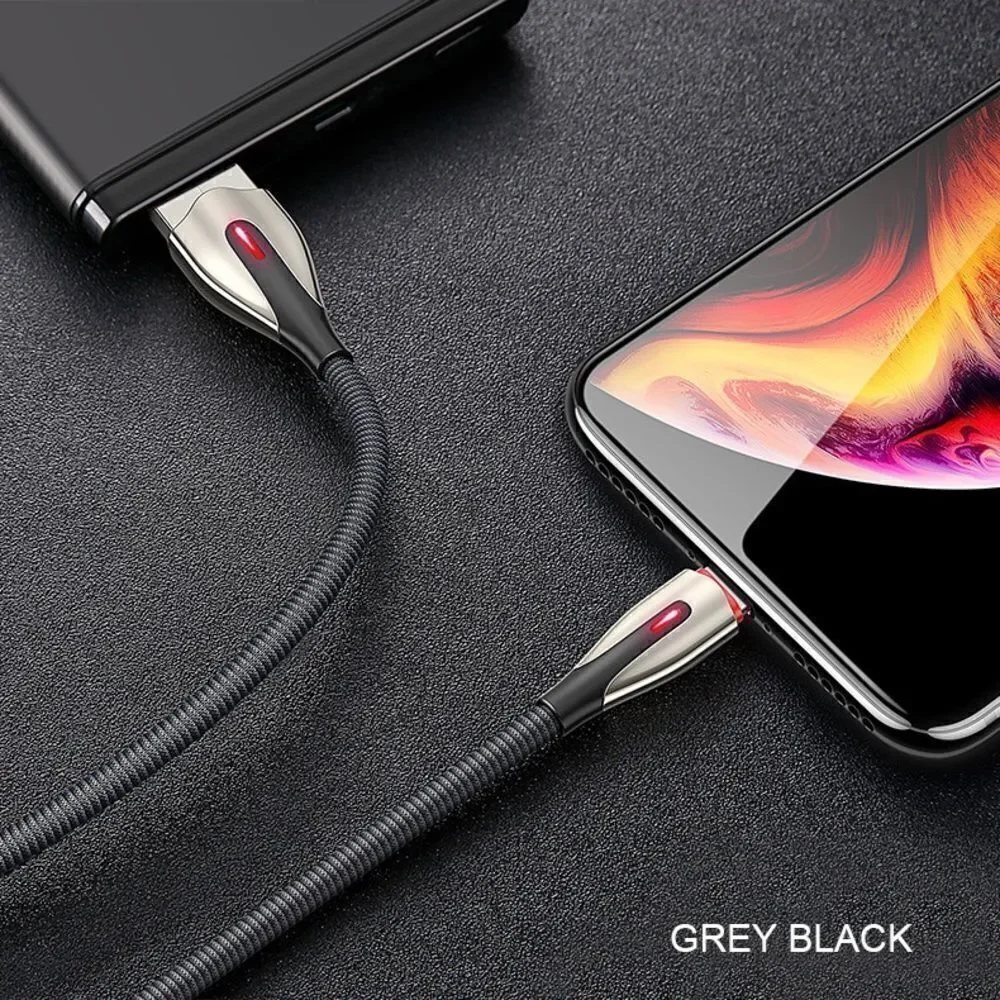 2x Pack Durable iPhone Cable 6FT (Luncky Red/ Black Grey)